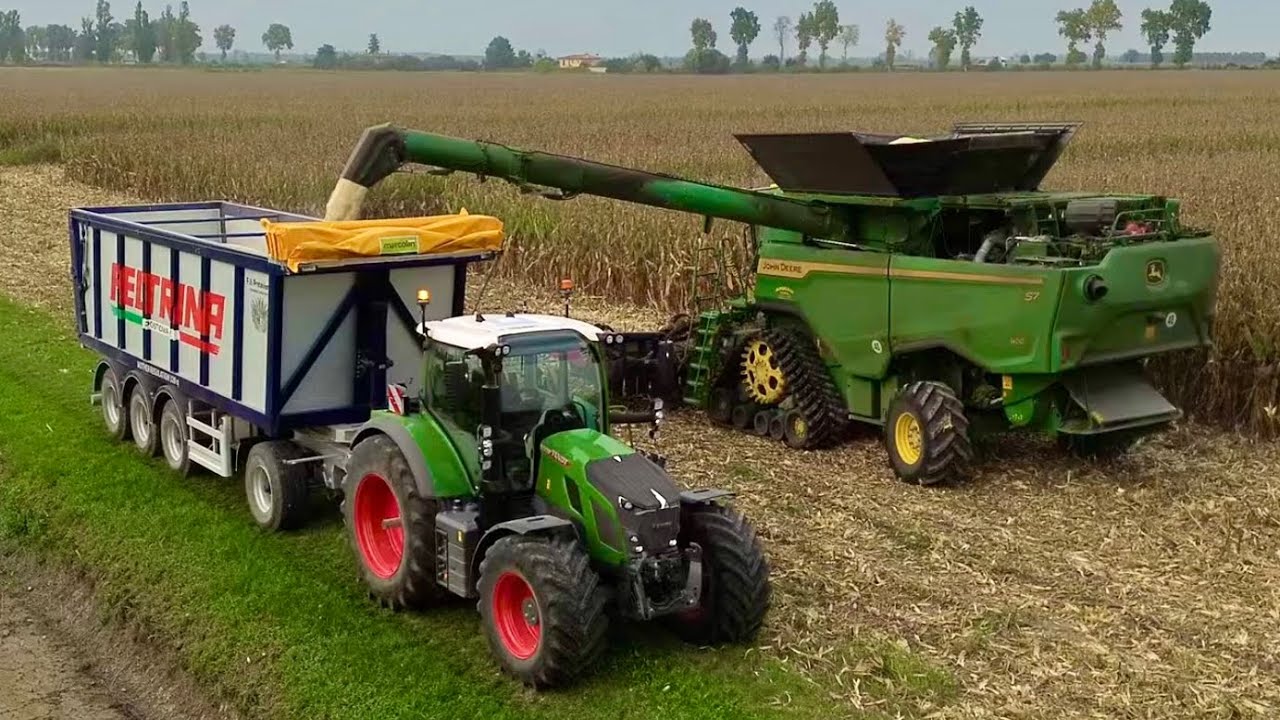 John Deere S7 900 x2 🚜 | Fendt 728 Vario & 620 Vario | 🌽 Raccolta Mais Bianco 🌽 | F.lli Prataviera