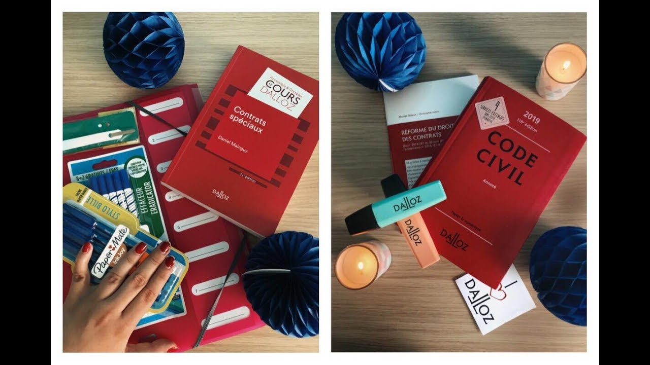 Fournitures pour la Fac de DROIT & Unboxing DALLOZ