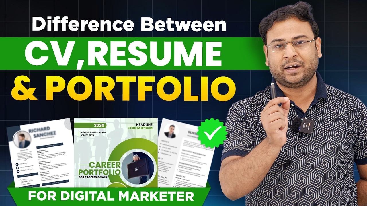 Understand CV, Resume & Portfolio - Umar Tazkeer