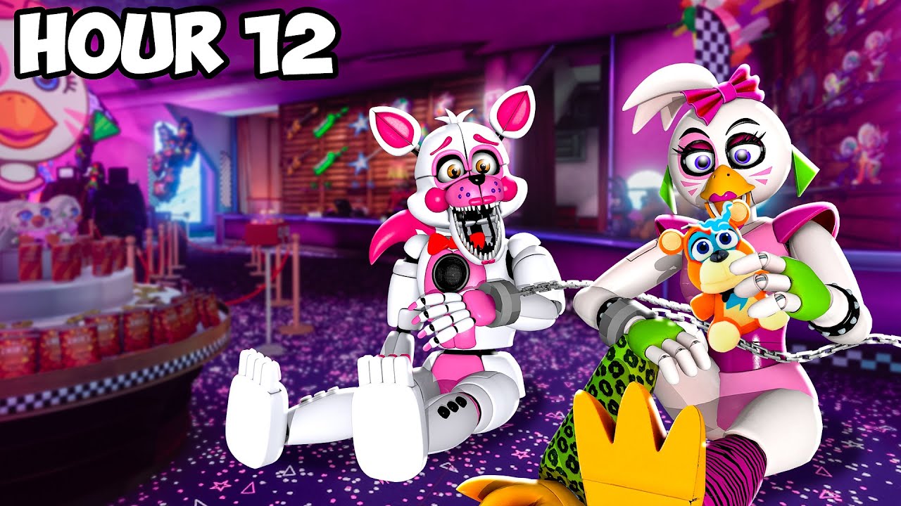 Glamrock Chica TRAPPED IN A ROOM For 24 Hours With Funtime Foxy