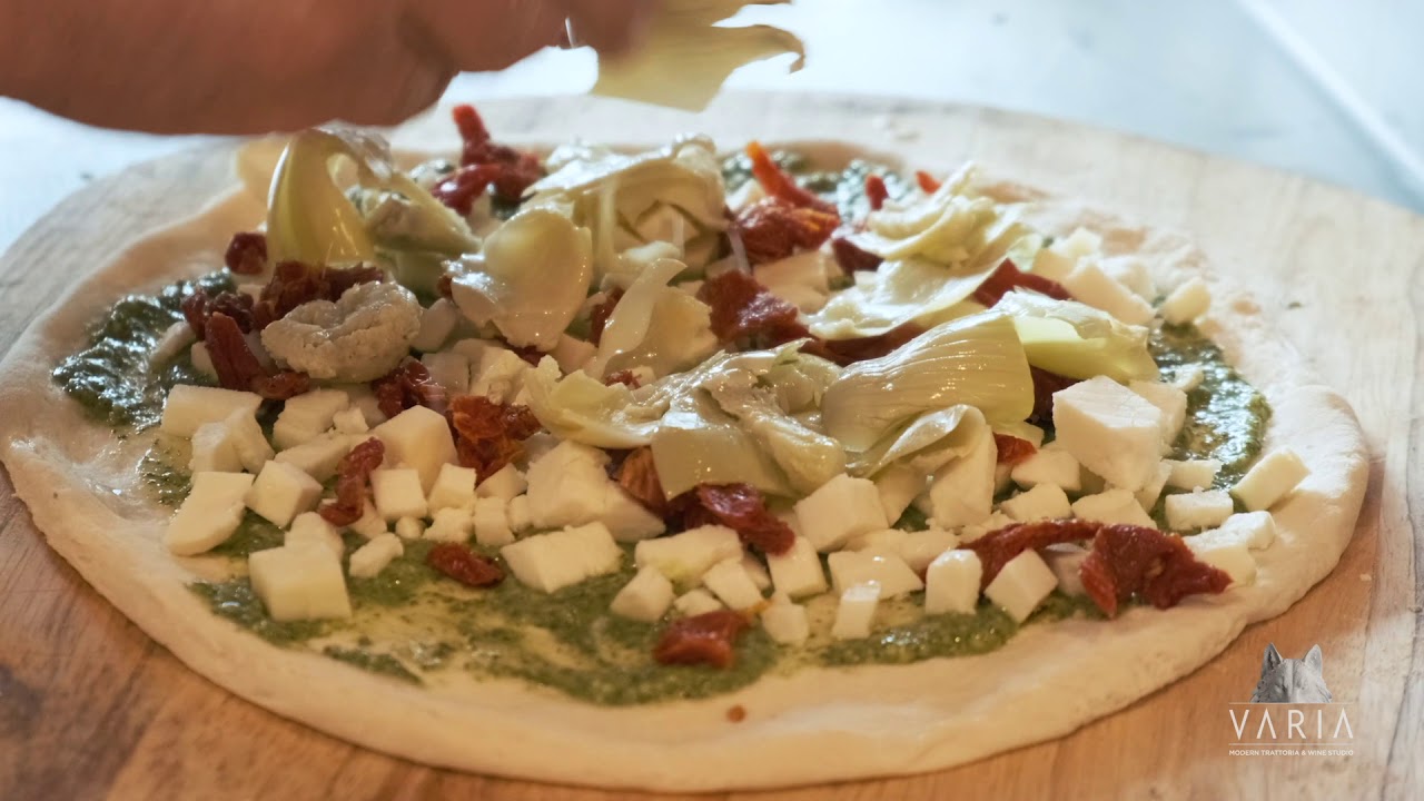 Homemade Pesto Chicken Pizza