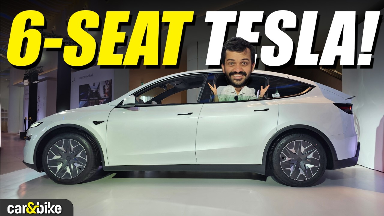 India's NEWEST Tesla: 6 seats + 681 km range + dual motors @ ₹61.99 lakh! | Model Y L First Look