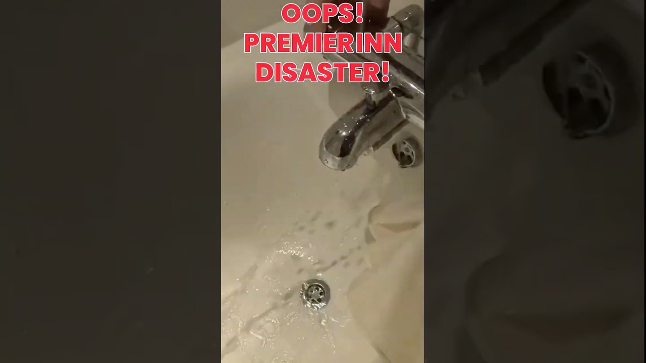 Oops!  I PULLED THE SHOWER OFF THE WALL! #premierinn #bathroom #disaster #plumbing #funny #soaked