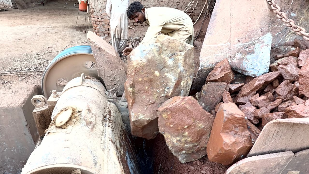 Extreme Rock Crushing | Huge Hard Stones Jam the Crusher | Manual Hammer Power #stonecrusher 