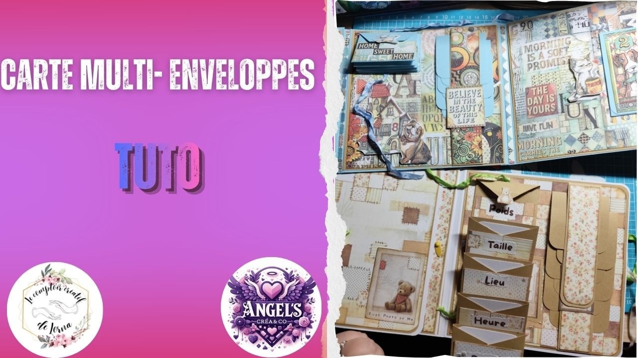 Carte #popup multi enveloppes #scrapbooking