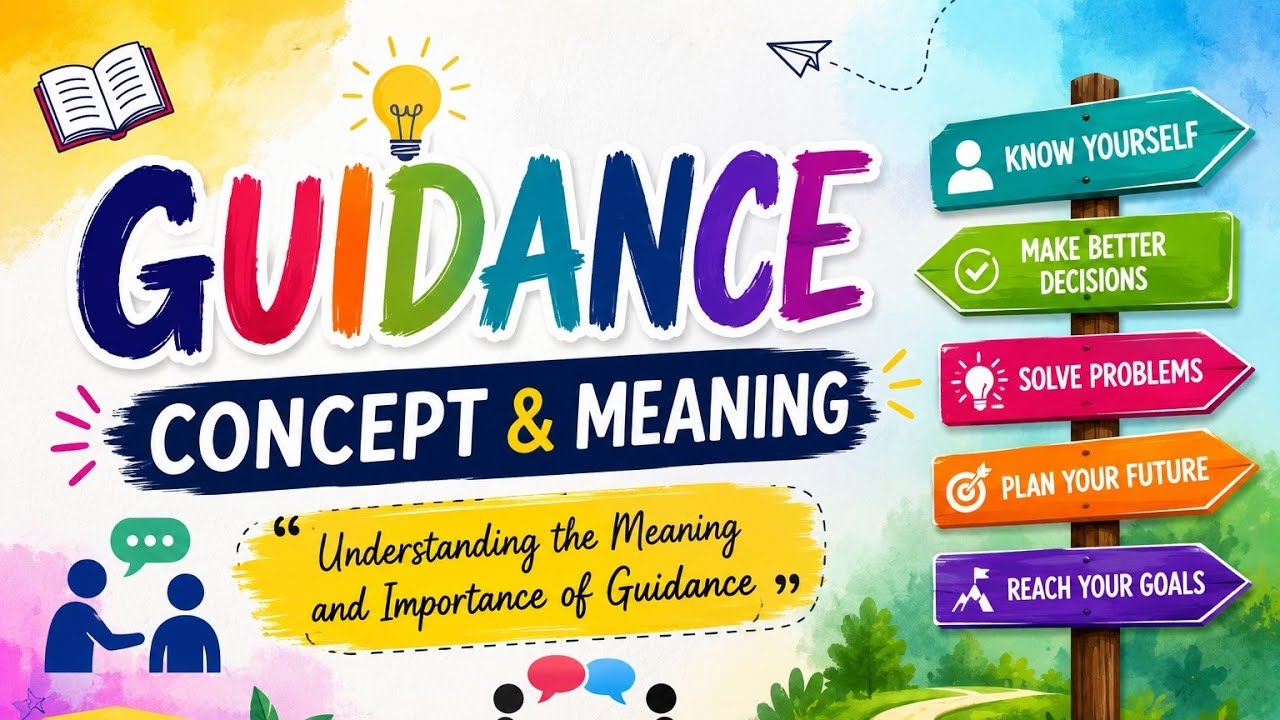 Concept and Meaning of Guidance | Handwritten Notes | BA, Bed, MA, Med, Notes #guidance 