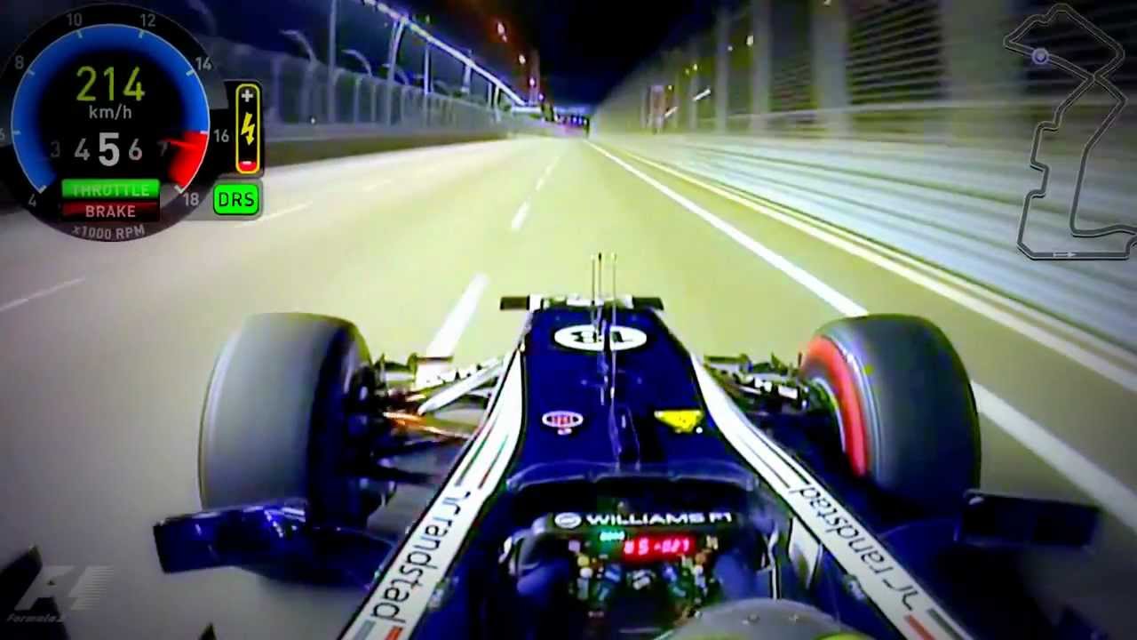 F1 Singapore 2012    Pastor Maldonado Qualifying Lap   Onboard HD