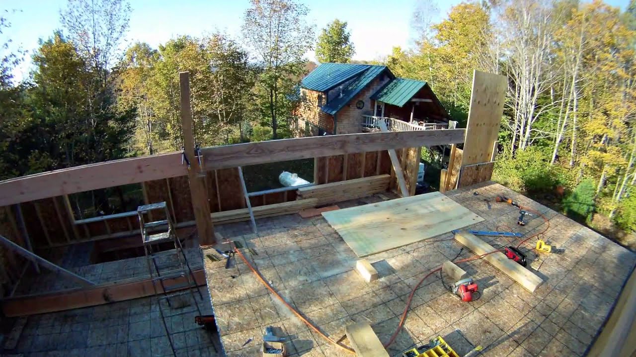 Framing the 5th Floor and Building Sandwich Beams - 53 - My DIY Garage Build HD Time Lapse