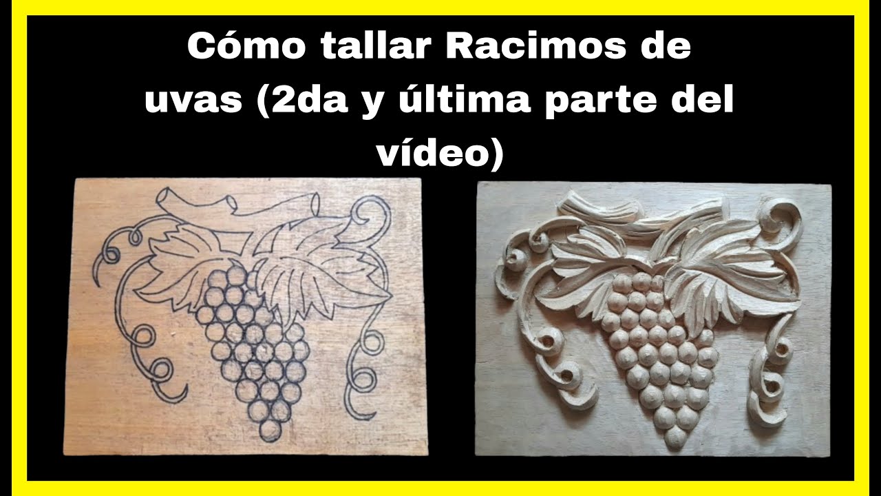 COMO TALLAR RACIMOS DE UVAS EN MADERA A MANO DESDE CERO | Racimos de uvas de madera tallado #2