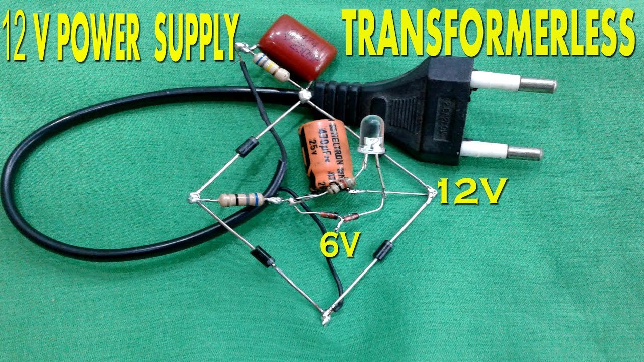 12V POWER SUPPLY TRANSFORMERLESS