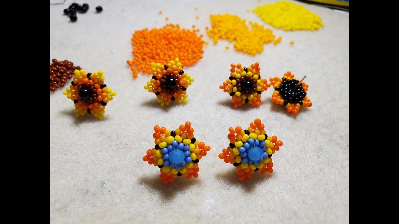 Серьги-цветочки