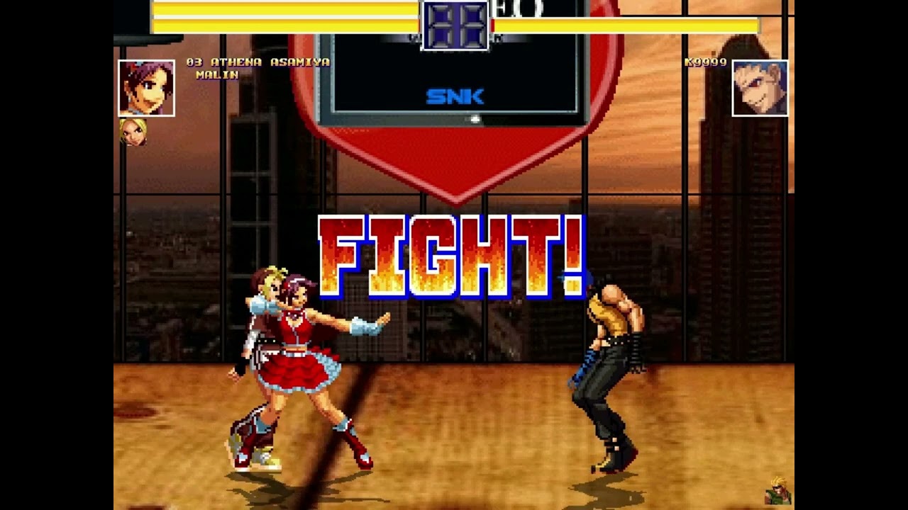 麻宮アテナ 2003 女高校チーム ゲームプレイ Athena Asamiya 2003 High School Girls Team Saint Valentine Hall