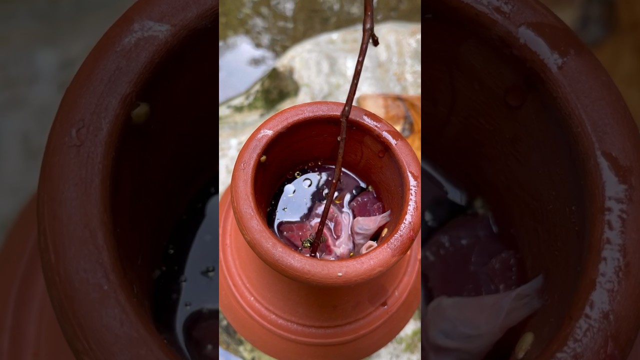 toprak testide et pisirmek / cooking meat in a clay vase 🥩 #natural