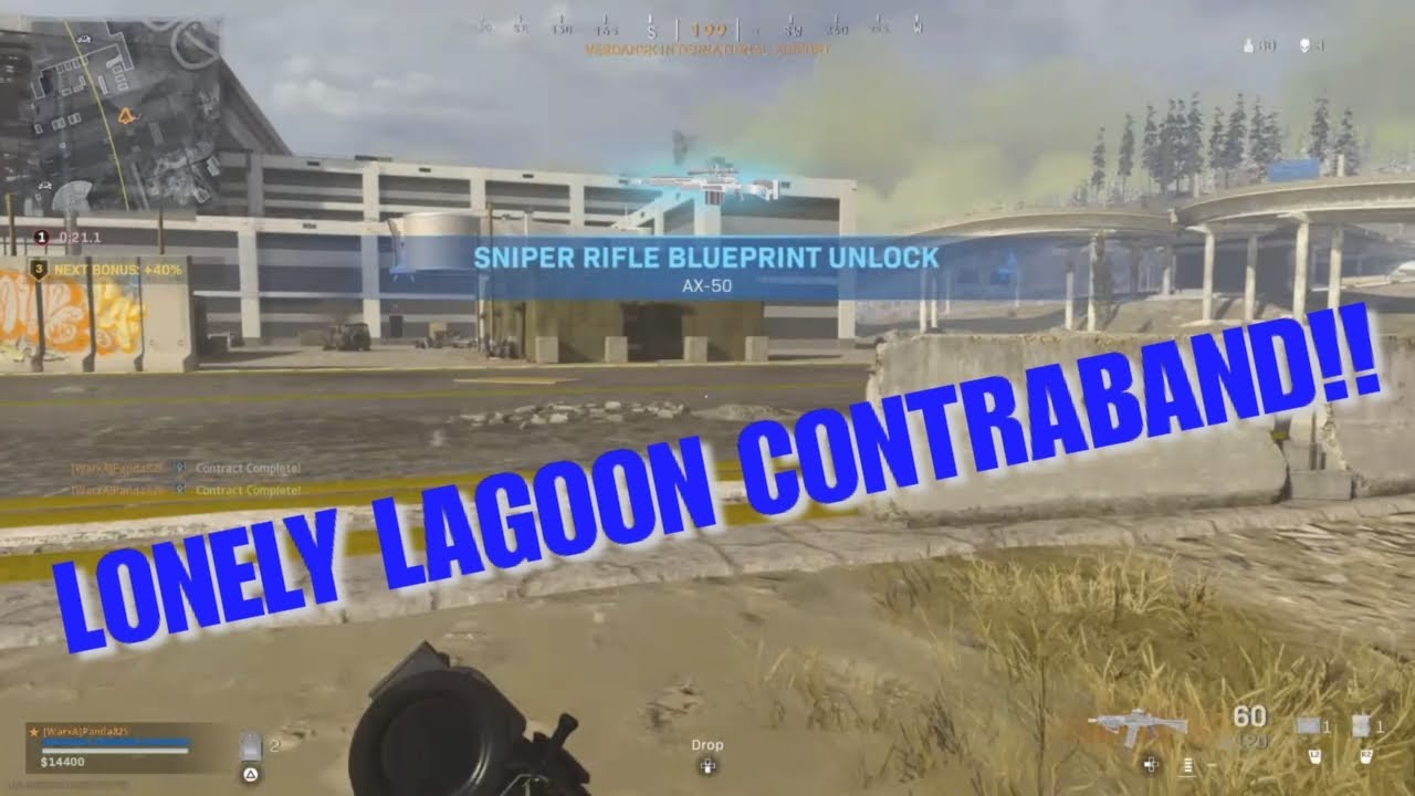 Lonely Lagoon Contraband Contract Unlock! AX50 Sniper Blueprint in Warzone Modern Warfare Panda825