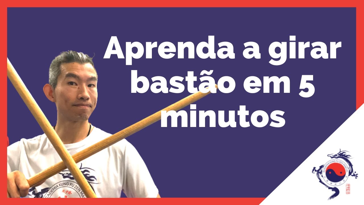 Como girar bastão de Kung Fu em 5 minutos, um truque de giro muito simples de aprender