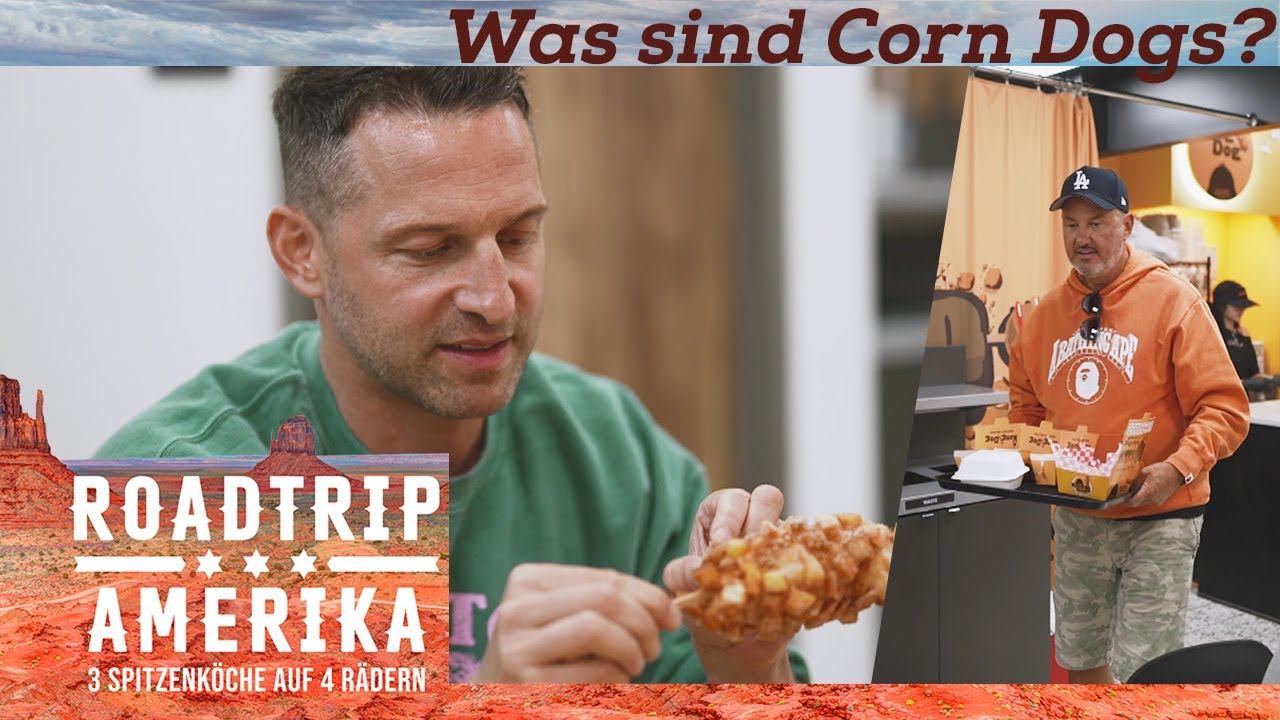 😋 Snack Attack und Tik Tok Hype: Drei Spitzenköche probieren Corn Dogs | Roadtrip Amerika 3