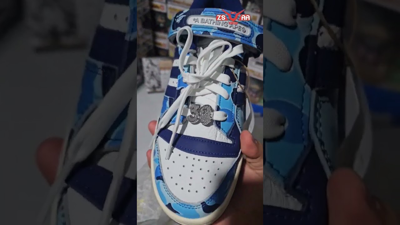 An anniversary present from my wifey! Bape x Adidas Forum 84 Low Blue Camo unboxing  #bape #adidas