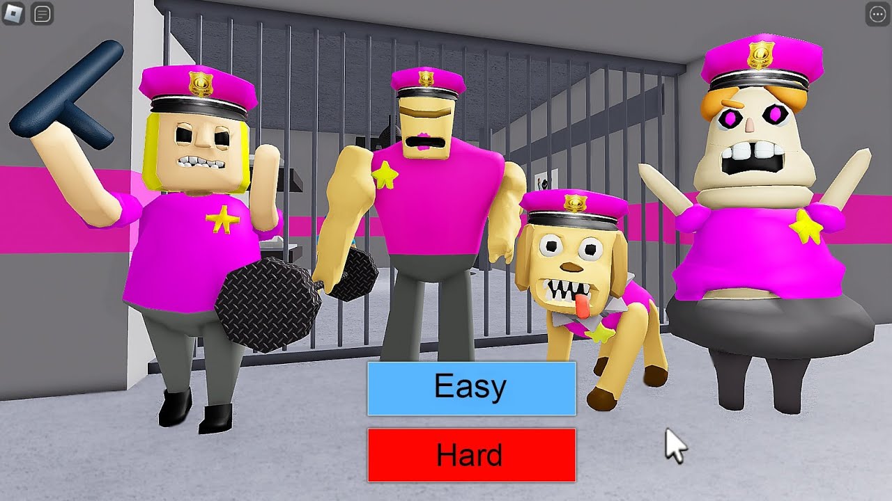 POLICE GIRL PRISON RUN (New Obby) All Jumpscares Full Gameplay | Roblox HD scary