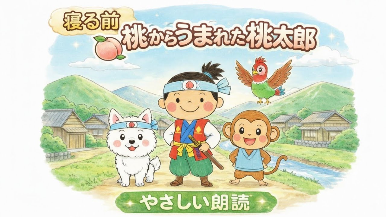 桃太郎🍑 | 寝る前の読み聞かせ（日本昔話・絵本）