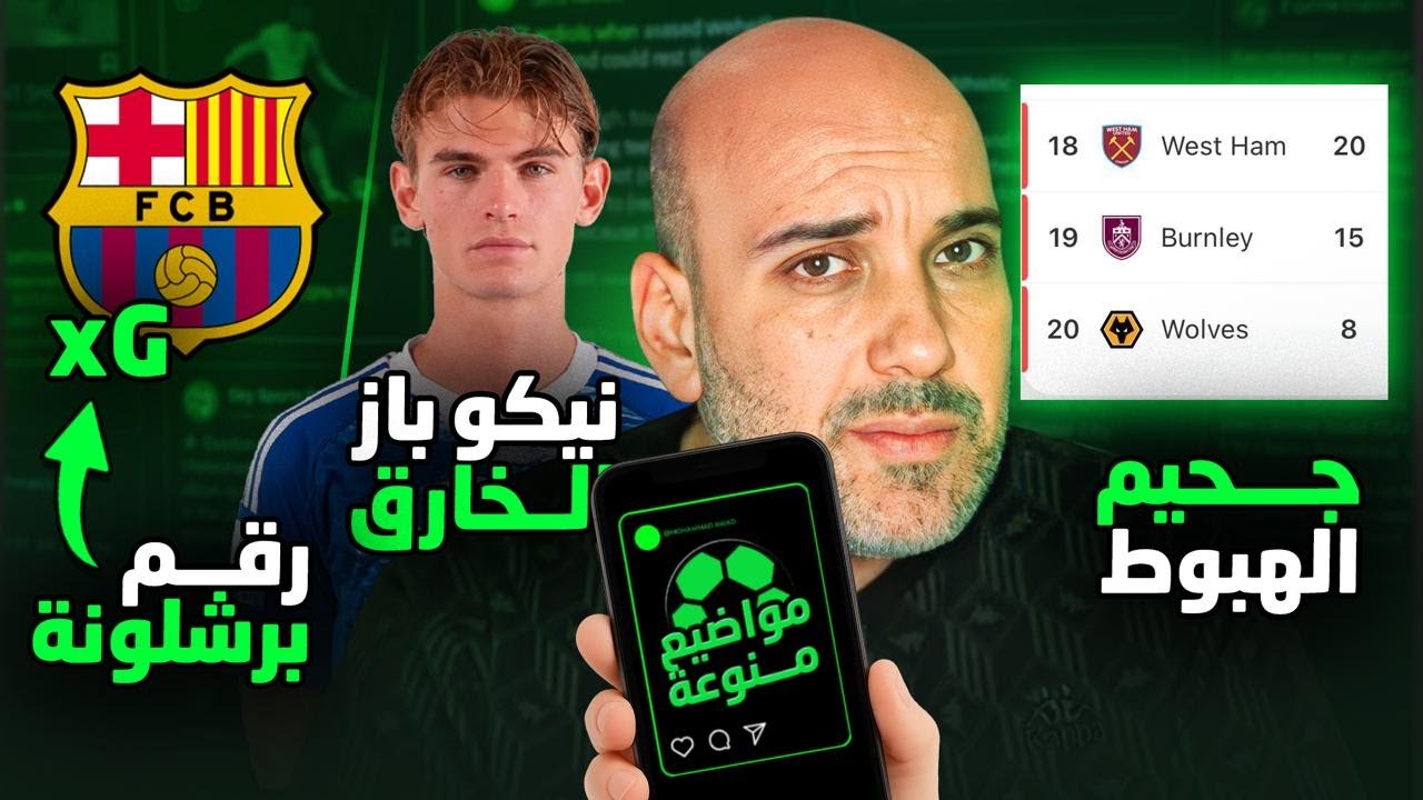 رقم برشلونة القياسي + كارثة الهبوط + مستوى نيكو باز