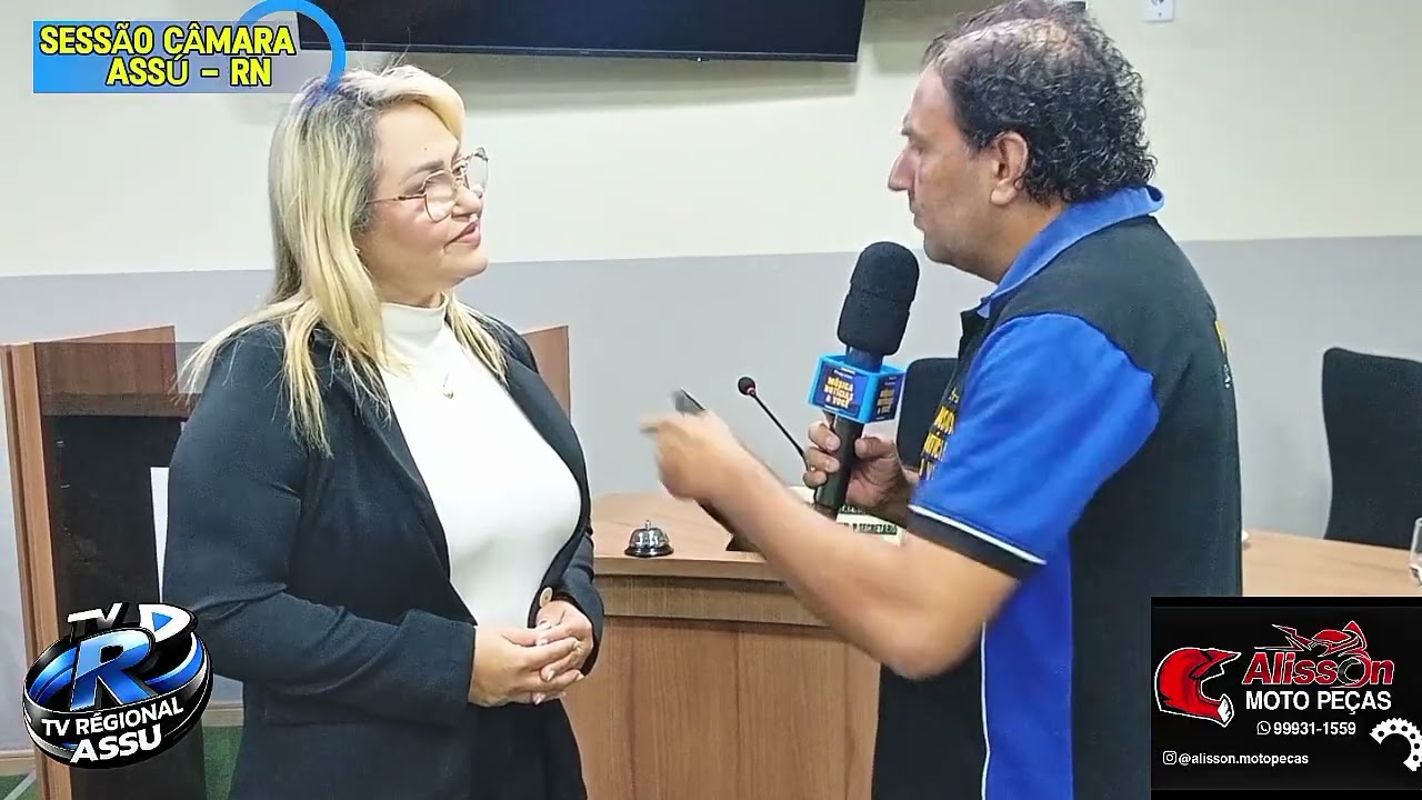 05-03-2026: SESSÃO DA CÂMARA MUNICIPAL DE ASSU NOSSA REPORTAGEM FALA COM A VEREADORA GIGI DA SAÚDE