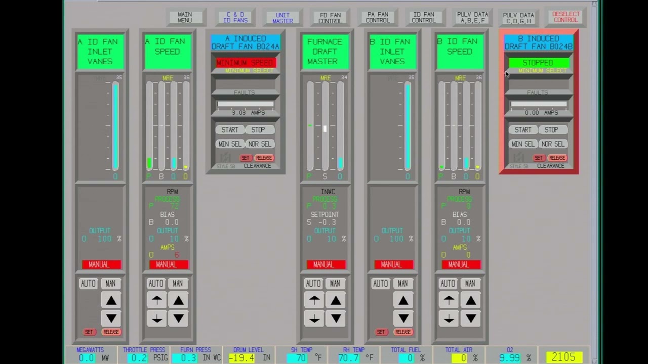 Power Plant Startup 1/5 - Plant Preparation and Filling the Boiler (Simulator)