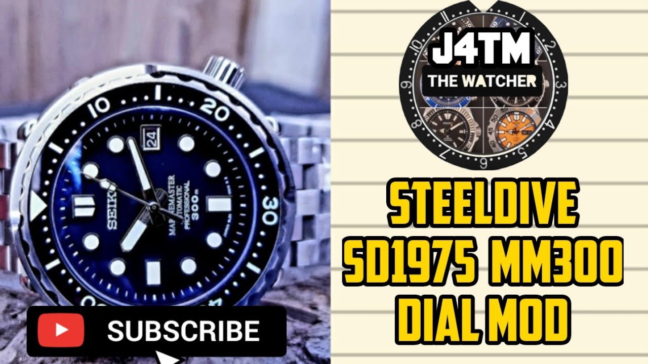 |J4TM| ⭐Steeldive SD1975 Tuna | MM300 Dial Mod ⭐| ⌚The Watcher ⌚