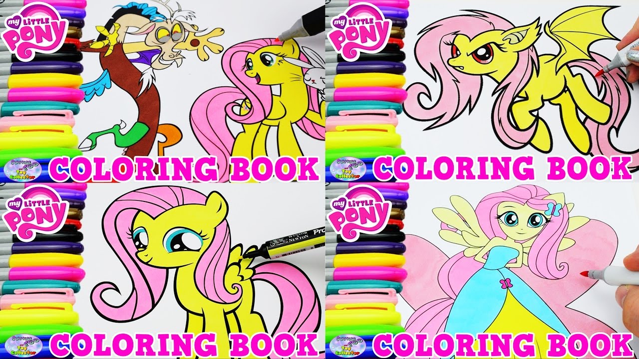 My Little Pony Coloring Book Fluttershy Compilation Episode Surprise Egg and Toy Collector SETC