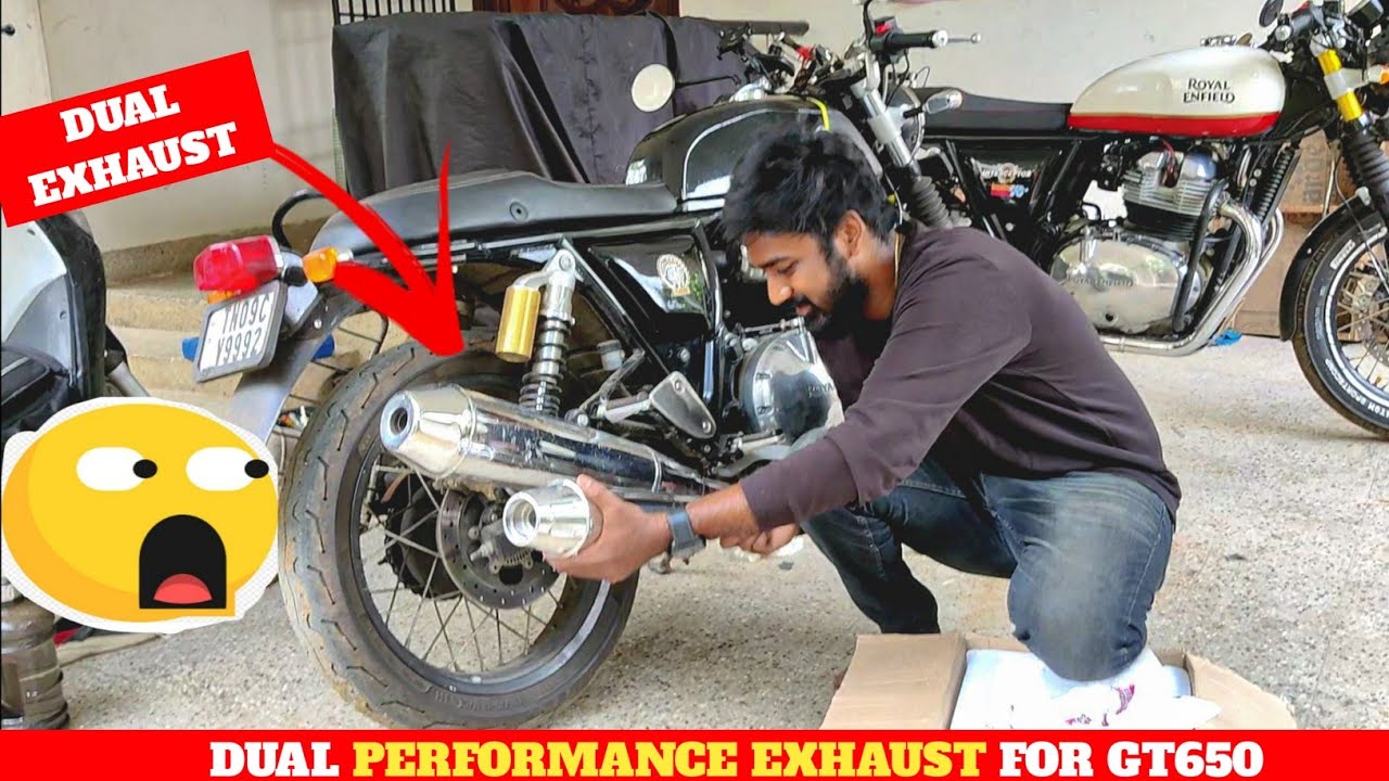 🔥DUAL PERFORMANCE EXHAUST For Royal Enfield GT 650 | LIGHT WEIGHT AND MORE TORQUE 😍 | SOUL RIDER