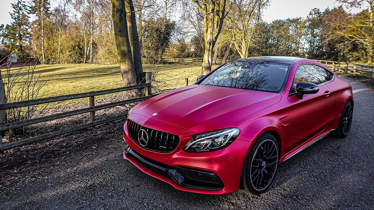WRAPPING A MERCEDES C63 AMG IN MATT RED CURRENT