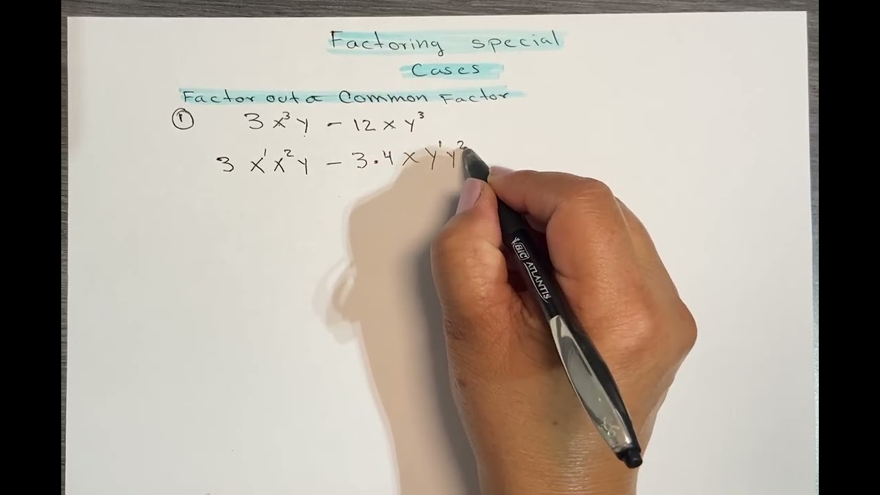 Factor out a common term 