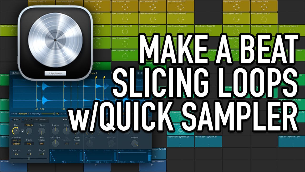 Создайте бит, нарезая лупы с помощью Quick Sampler (LOGIC PRO X)