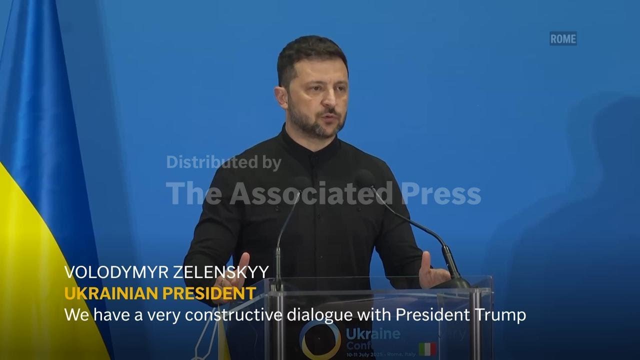 Zelenskyy shares funding from Rome conference, intelligence reports Russia keen to 'drag' out war