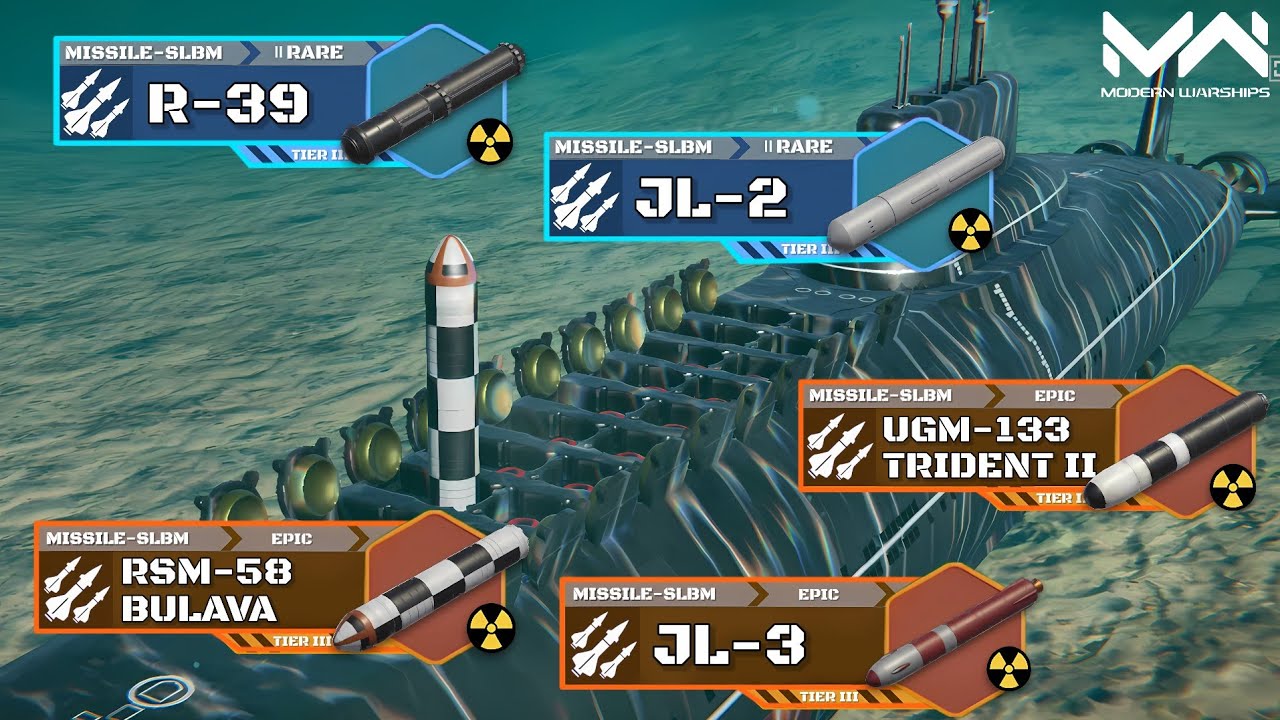 All T3 SLBM Interceptions Test | All SLBM VS Strong Air Defense | Modern Warships Alpha Test