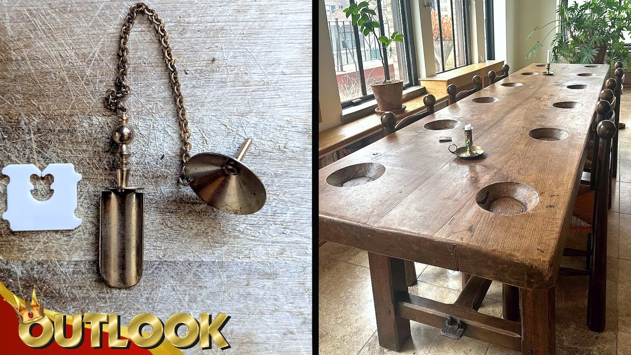 What Is This MYSTERIOUS Antique Metal Scoop And Funnel And This Table From The Netherlands In 1893?
