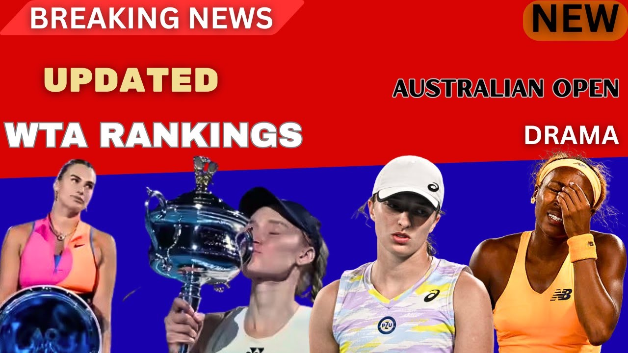 New Updated WTA Rankings 28 JAN 2026 | Sabalenka & Rybakina Rises, Gauff & Swiatek SHOCKING EXIT!