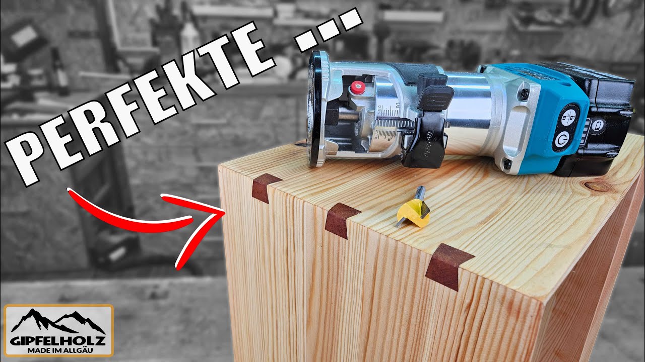 ... Schwalbenschwanz Verbindung 90° mit der Oberfräse - Fräs Vorrichtung Jig für die Oberfräse