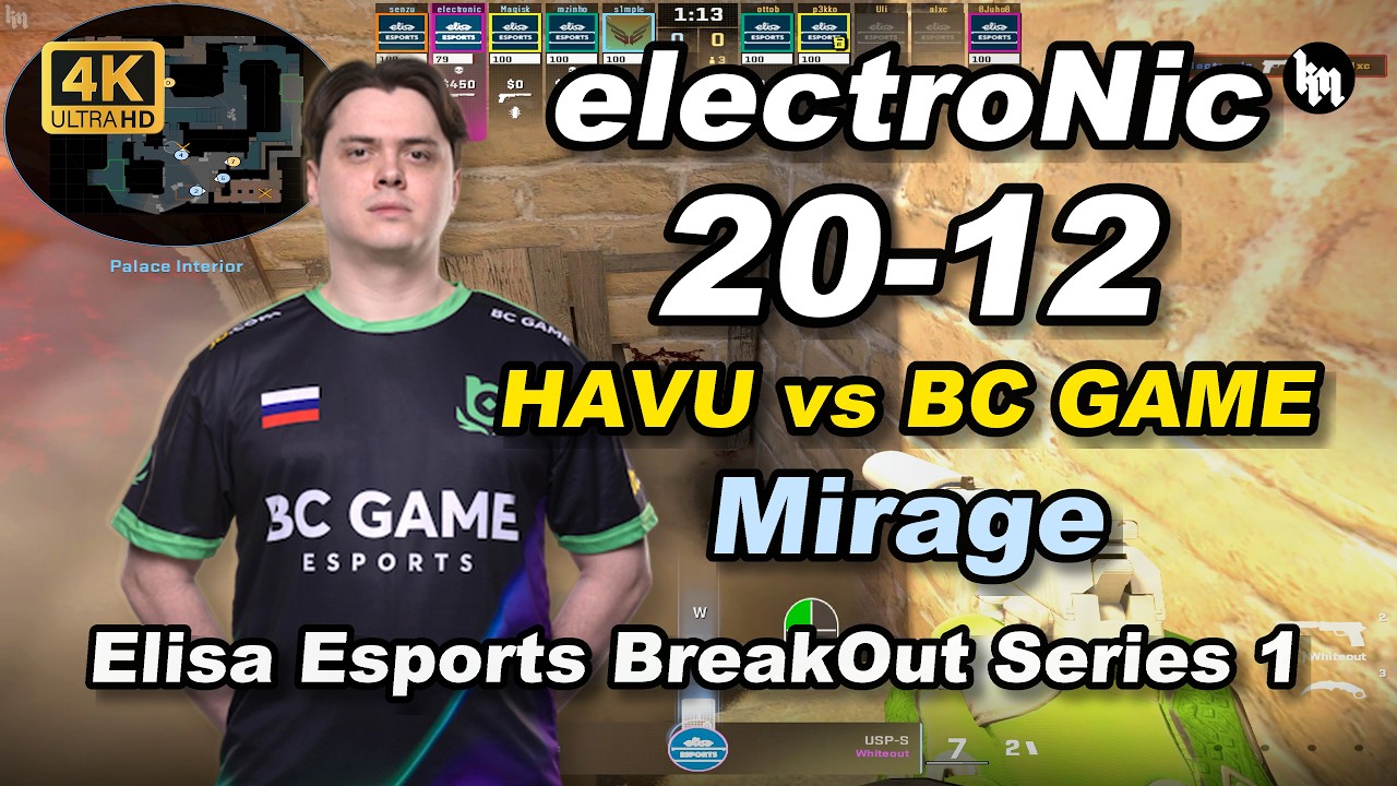 electroNic (20-12) HAVU vs BC.GAME (Mirage) | Elisa Esports BreakOut Series 1