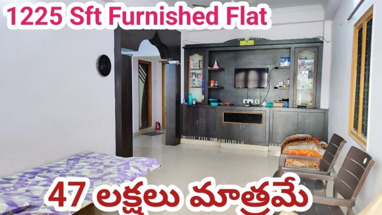47 Lakhs Negotiable || 1225 Sft || 2BHK Flat for sale in Nizampet || Very near to main road