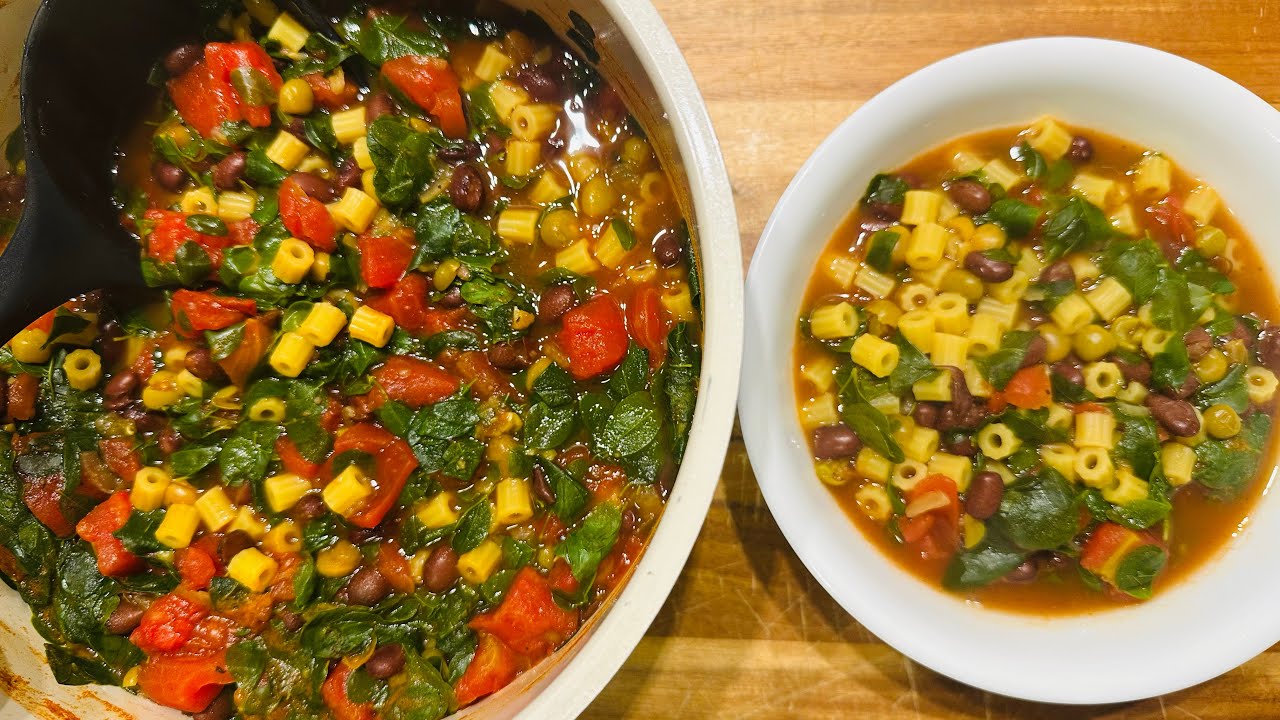 Heart-healthy quick tomato bean soup to lower LDL cholesterol