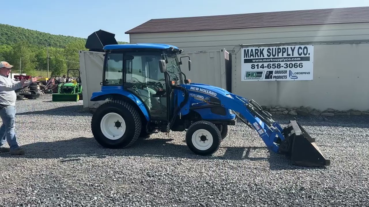 2015 New Holland Boomer 41 Compact Tractor Loader Cab Heat Air Radio Skid Steer Quick Attach !!!