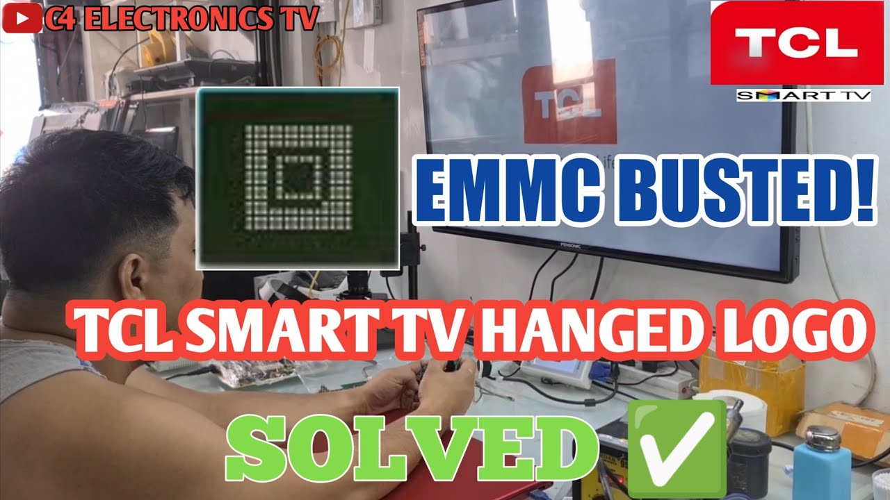 TCL SMART TV HANGED LOGO EMMC BUSTED SOLVED FIXED #how #howtorepair #china #smart #_abnormal_display