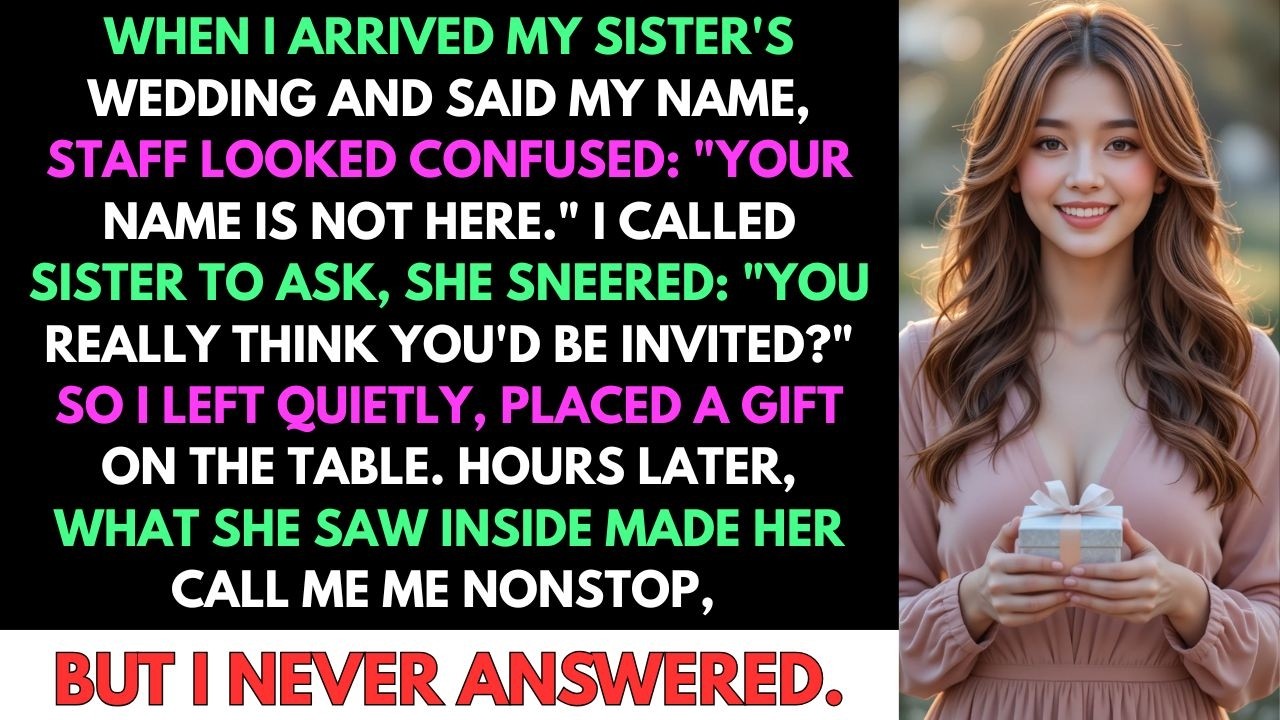 My Parents Banned Me From My Sister's Wedding Untill She Opened My 