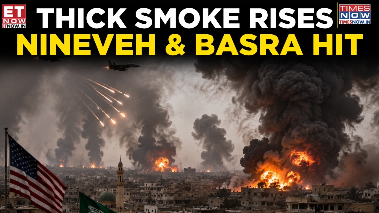 Iraq Under Fire: US-Saudi Joint Operation Targets Pro-Iran Groups | Smoke Billows Across Cities