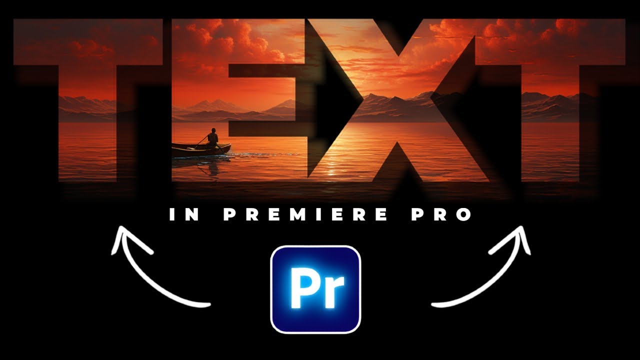 Как добавить ВИДЕО в ТЕКСТ в Premiere Pro