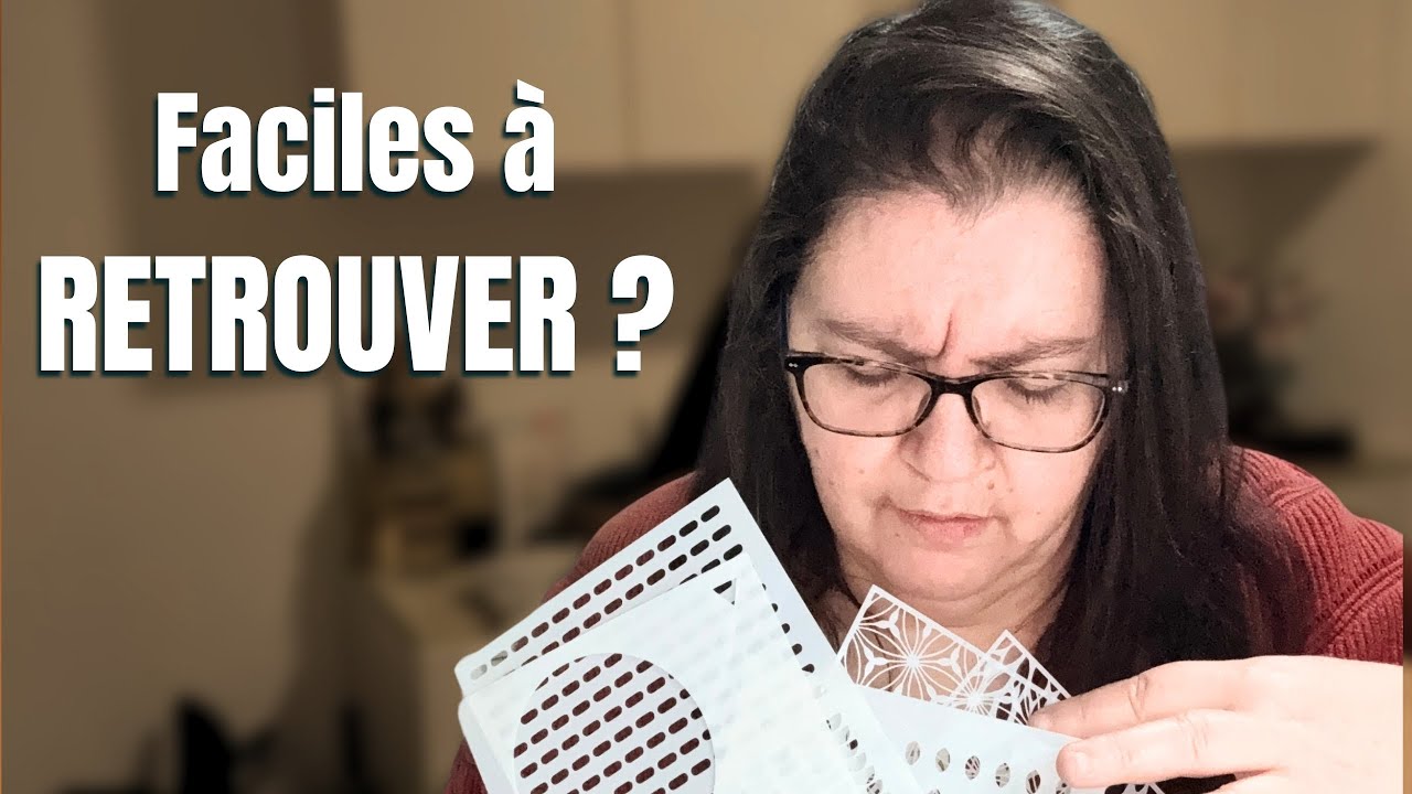 Rangement Scraproom : des pochoirs toujours visibles et accessibles