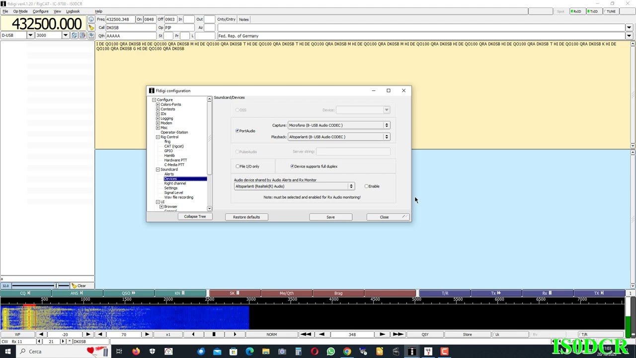 Modi digitali con FLDIGI