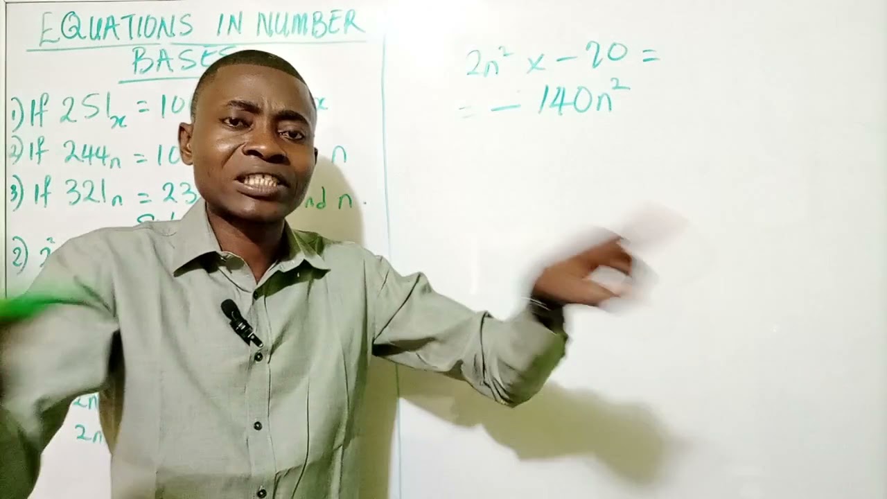 Joshua Okwuwe Online Maths -  EQUATION IN NUMBER BASES