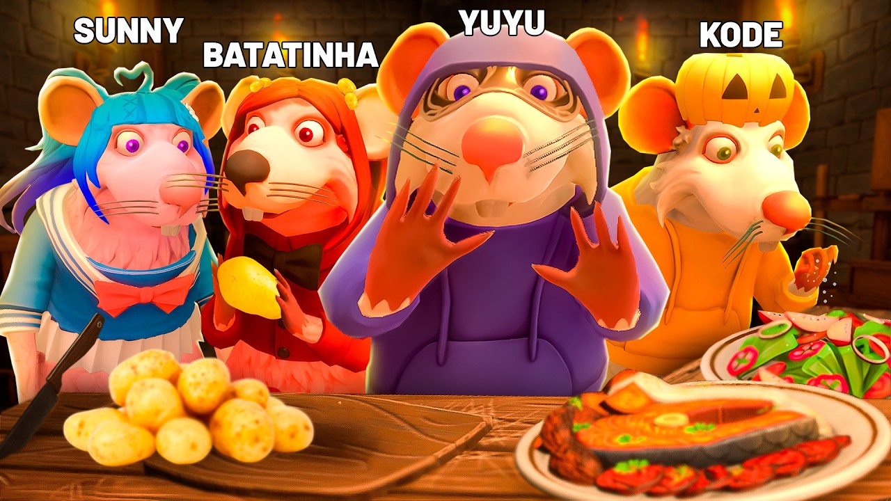 Turma da Batatinha ABRIU um RESTAURANTE de RATOS