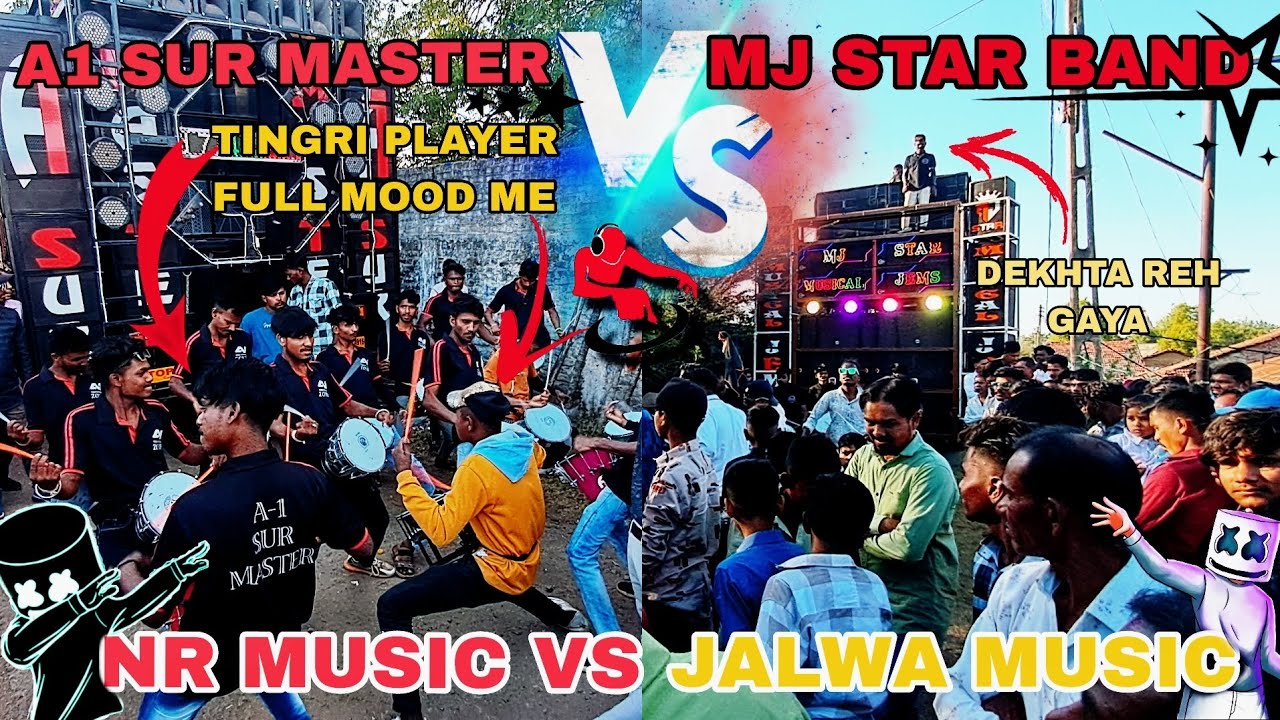 A1 SUR MASTER BAND🥳 VS MJ STAR BAND 🥰FULL TAKKAR  DATE  4/3/2024🔥🤬